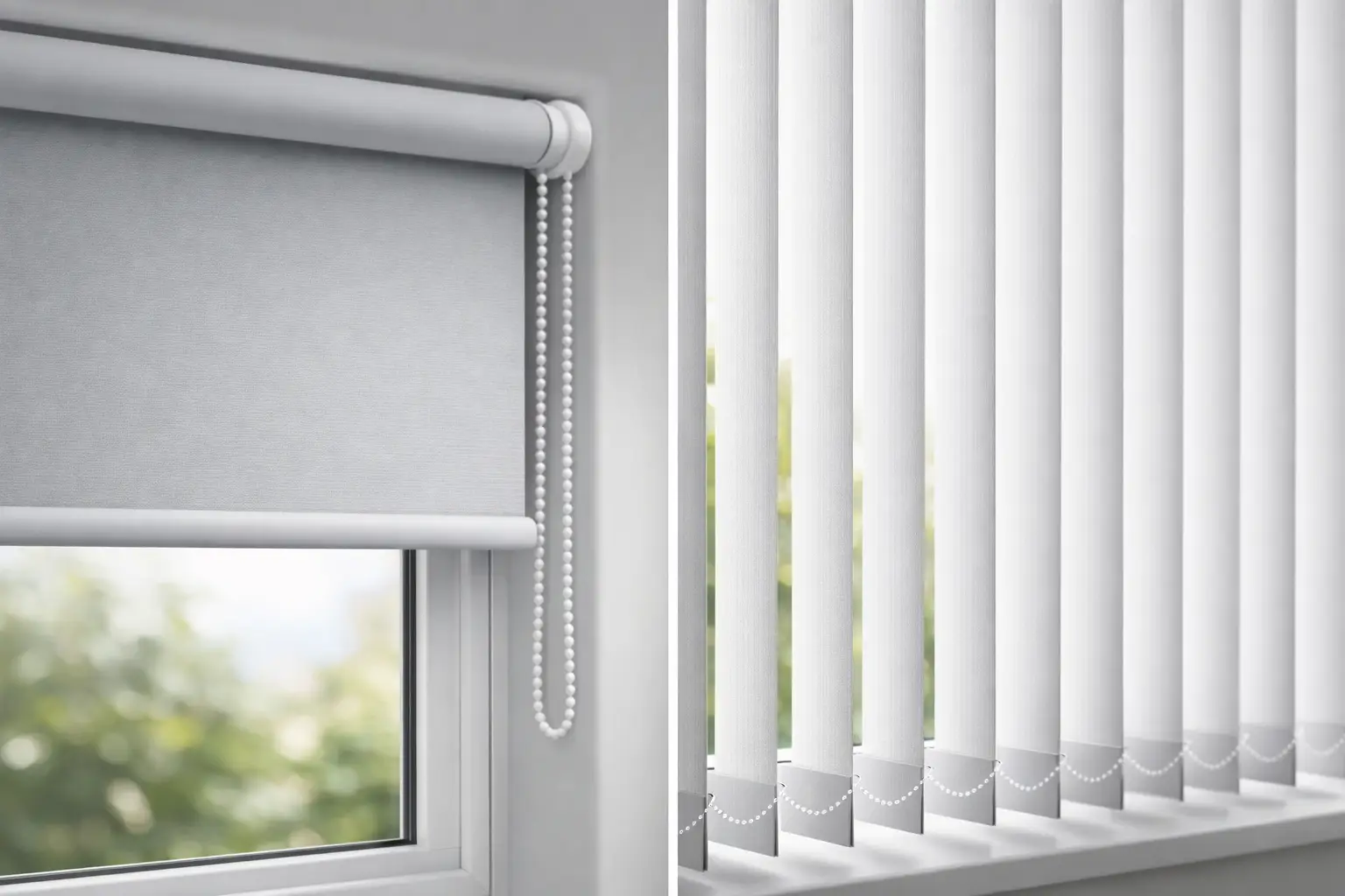 Roller Blinds vs Vertical Blinds